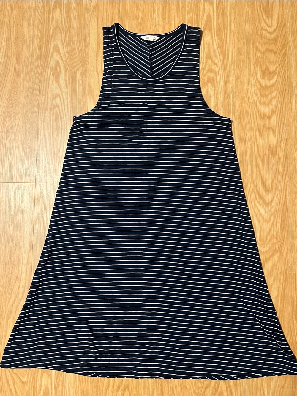 Madewell Striped Navy & White Sleeveless Dress